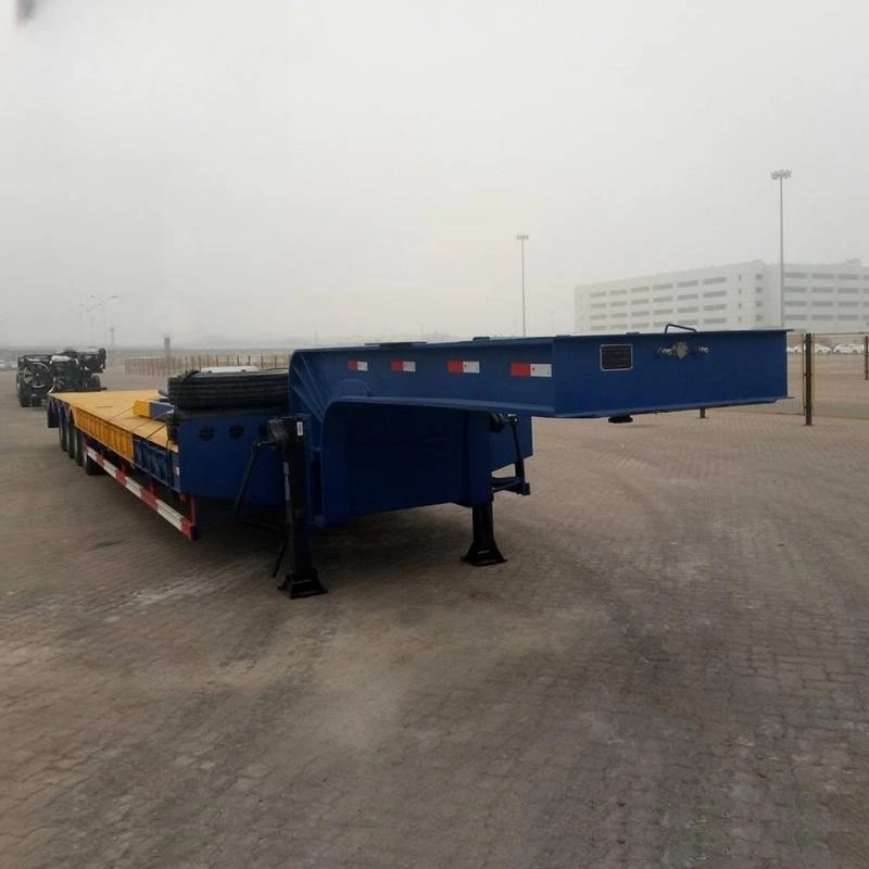 20FT 30tons Turntable Trailer Draw Bar Low Bed Flatbed Container Full Trailer